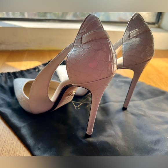 Alevi Milano White Cut Out Pumps.  Sz 37.5 US 7 - Picture 2 of 7